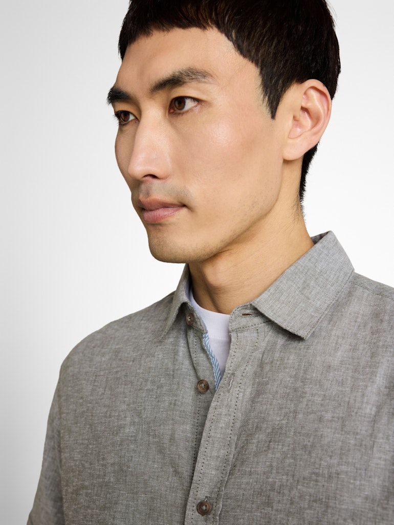 1049611 TOM TAILOR - Hemd 39545 faded leaf green chambray