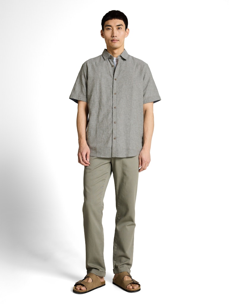 1049611 TOM TAILOR - Hemd 39545 faded leaf green chambray