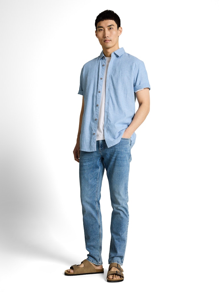 1049611 TOM TAILOR men - Hemd 39542 bleeched blue chambray
