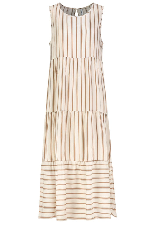 D73771AG30435C AUTHENTIC STYLE wmn - Kleid mit Volants 20200 light sand