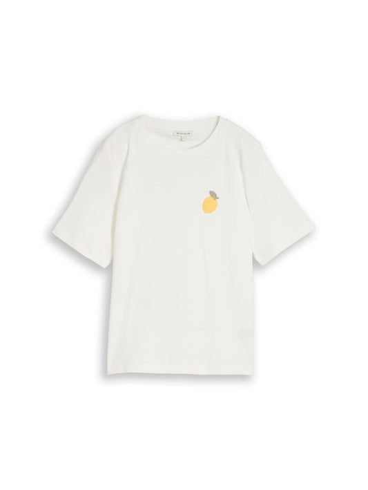 1051200 TOM TAILOR wmn - T-Shirt mit Häkel-Detail 10315 whisper white