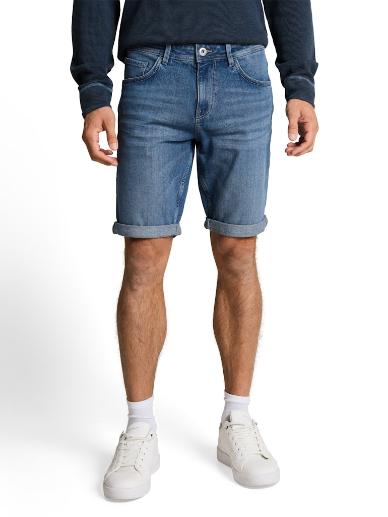 1050031 JOSH - TOM TAILOR men - Jeans Shorts regular slim 10152 mid stone bright blue denim
