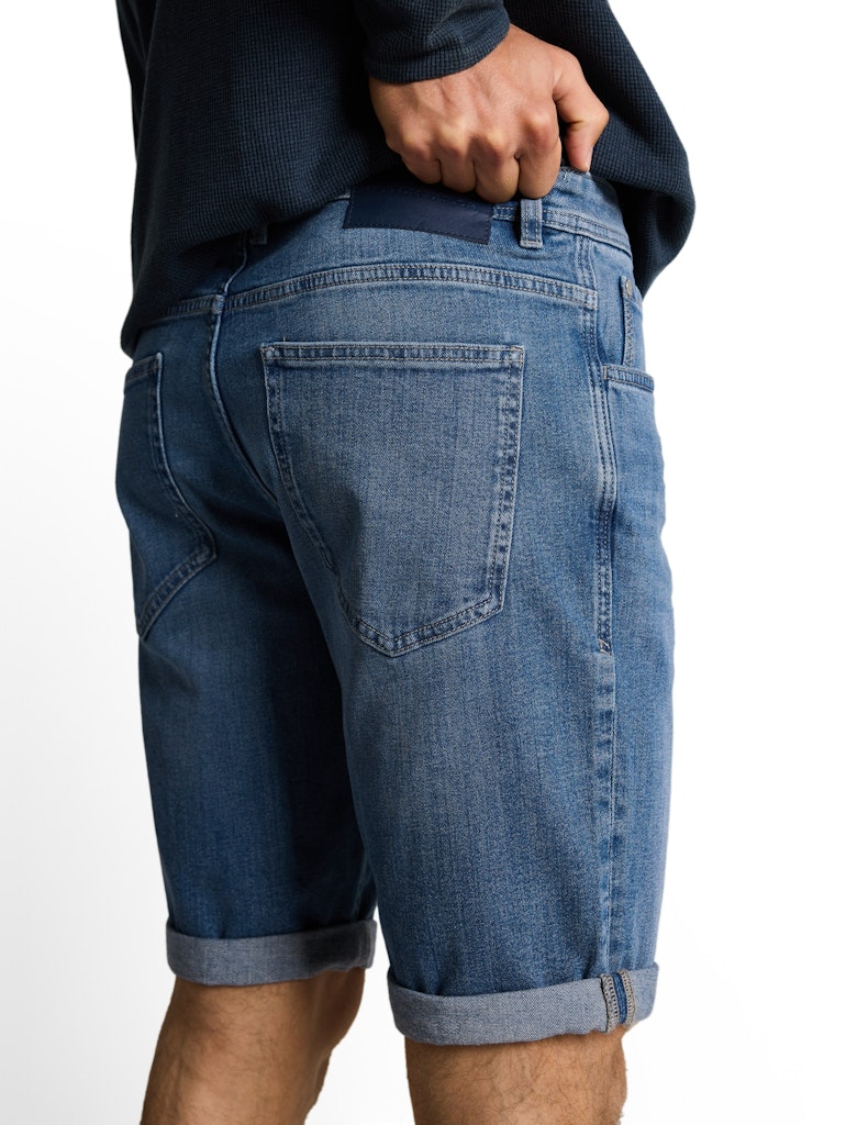 1050031 JOSH - TOM TAILOR men - Jeans Shorts regular slim 10152 mid stone bright blue denim