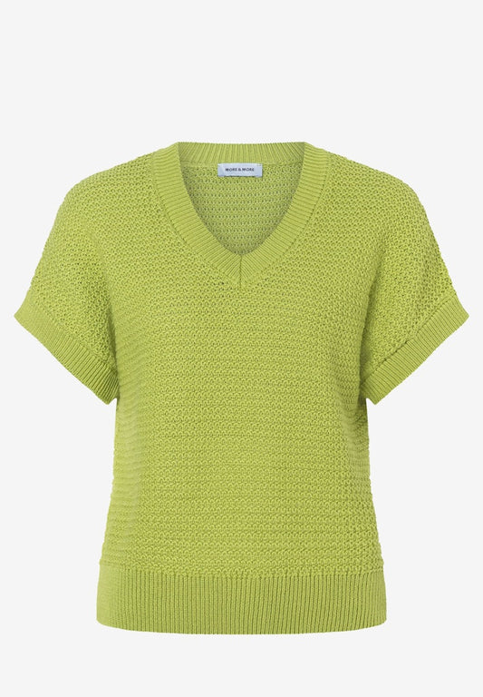 61031020 MORE&MORE - V-Neck Pullover 0603 pistachio