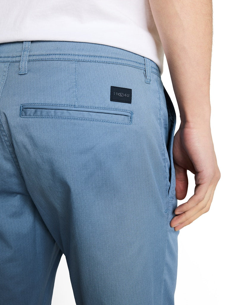 1049727 TOM TAILOR men - Chino Shorts 39607 blue mini geometric print