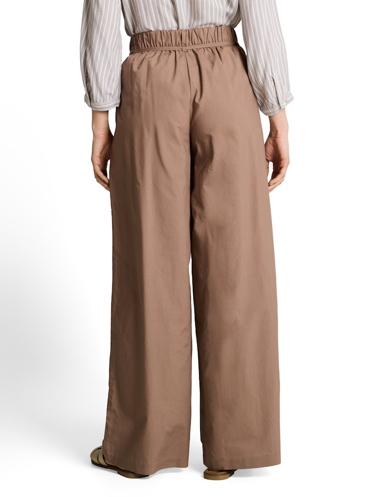 1049989 TOM TAILOR wmn - Loose Fit Hose mit Bindegürtel 36516 taupe grey