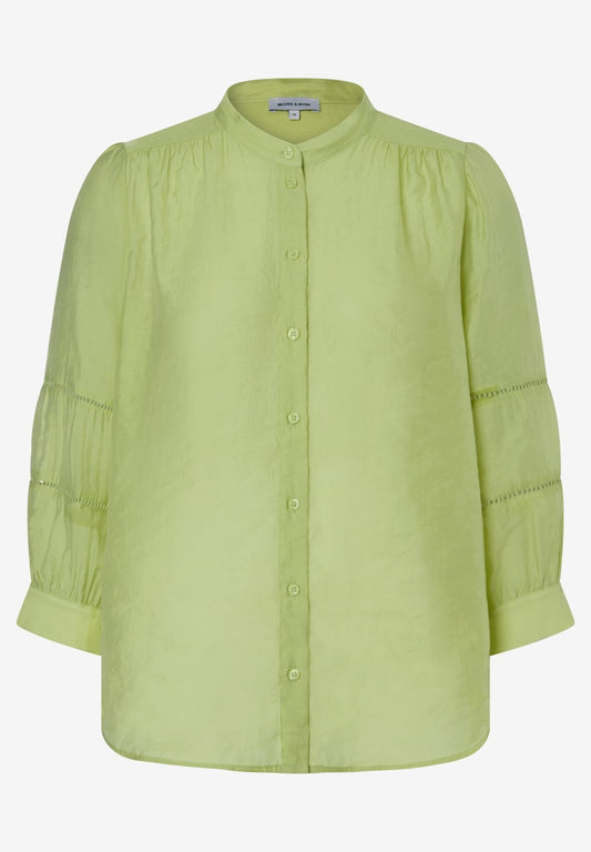 61032011 MORE&MORE - Decorated Blouse 0603 pistachio