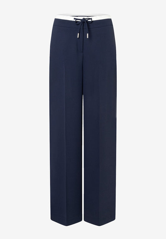 61034008 MORE&MORE - Fluent Twill Wide Leg Pants 0373 classic blue