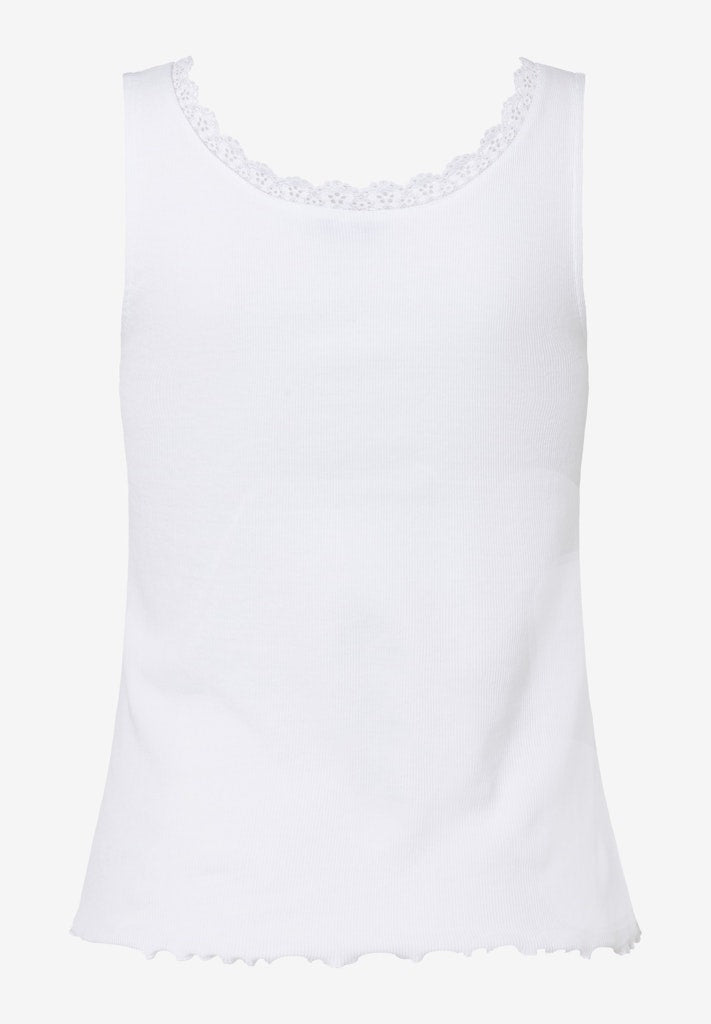 61820551 MORE&MORE - Ribbed Top with Lace Details 0010 white