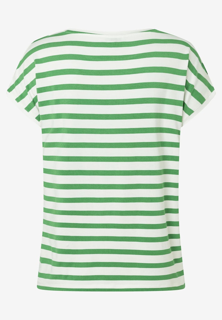 61820552 MORE&MORE - Striped Shirt 2640 garden green offwhite