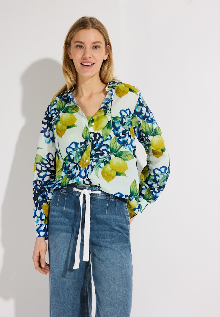 61032006 MORE&MORE - Printed Voile Blouse 5041 scattered flowers print