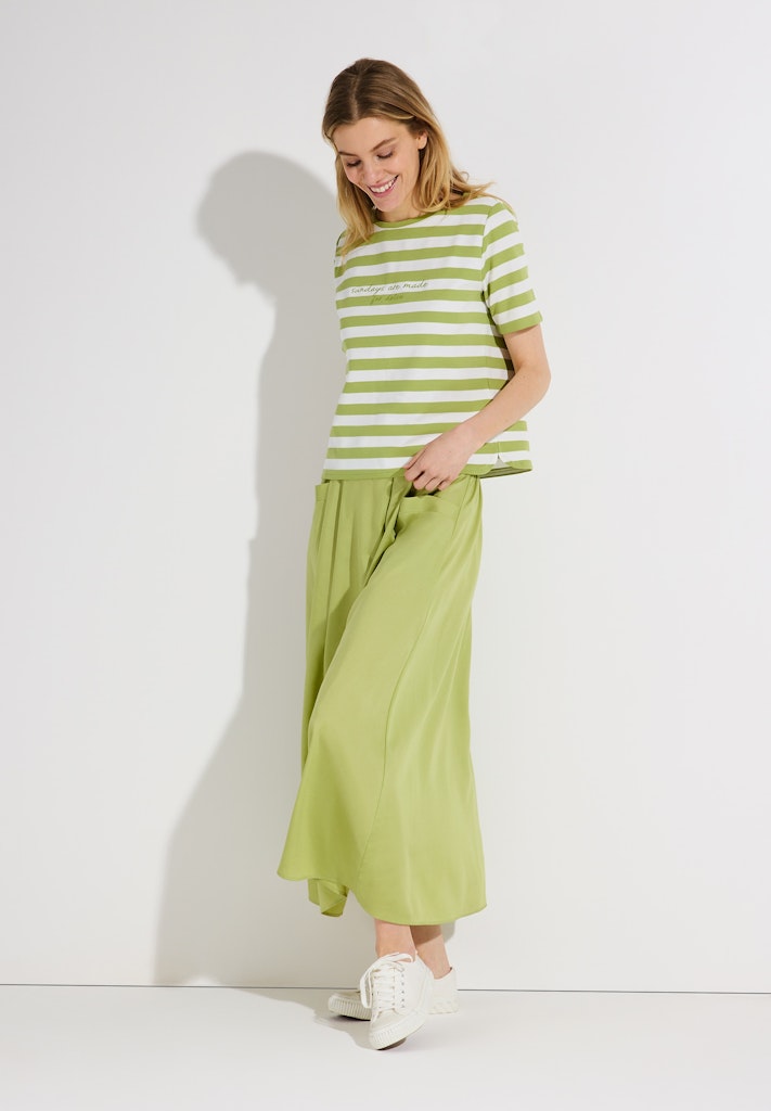 61030007 MORE&MORE - Boxy Shirt with Stripes 2603 jersey stripes pistachio