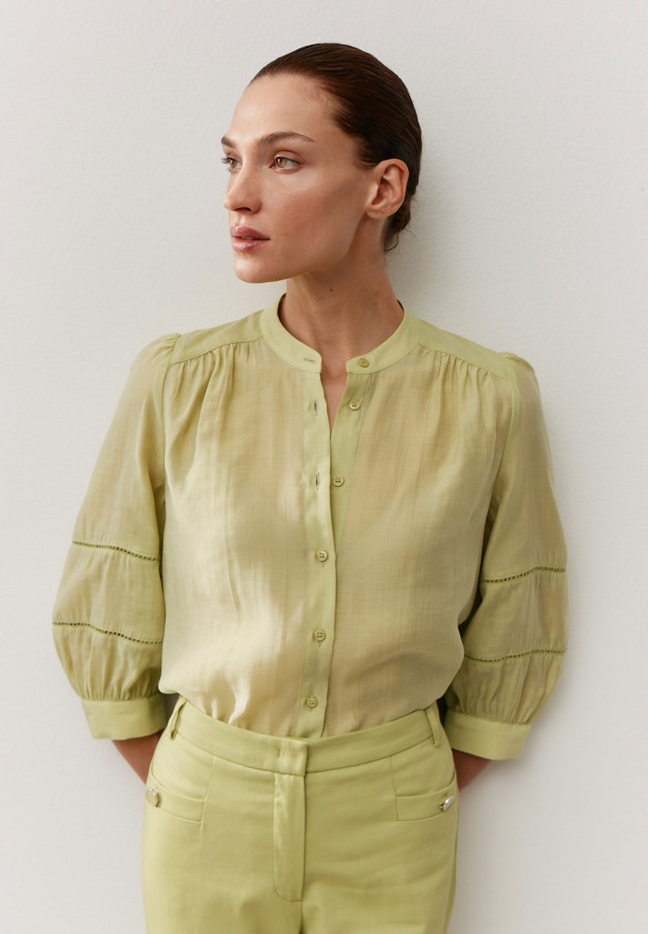 61032011 MORE&MORE - Decorated Blouse 0603 pistachio