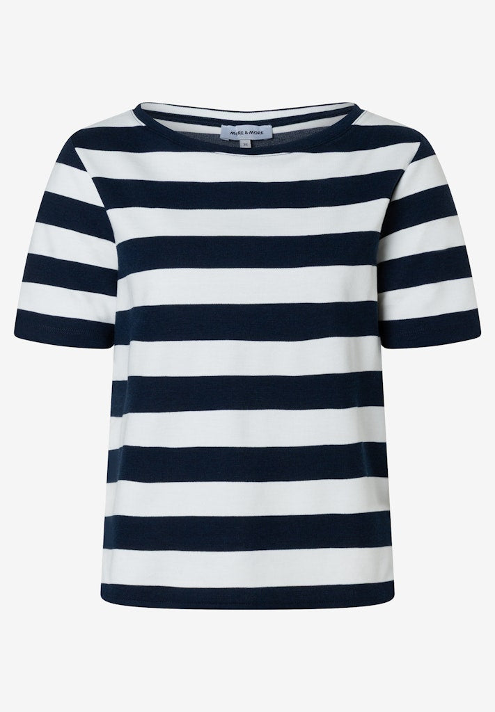 61820553 MORE&MORE - Boxy Shirt with Stripes 2375 knitted stripe