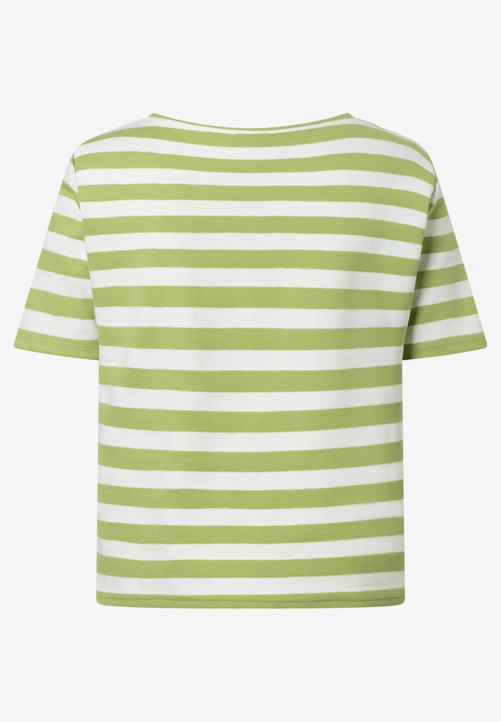 61030007 MORE&MORE - Boxy Shirt with Stripes 2603 jersey stripes pistachio