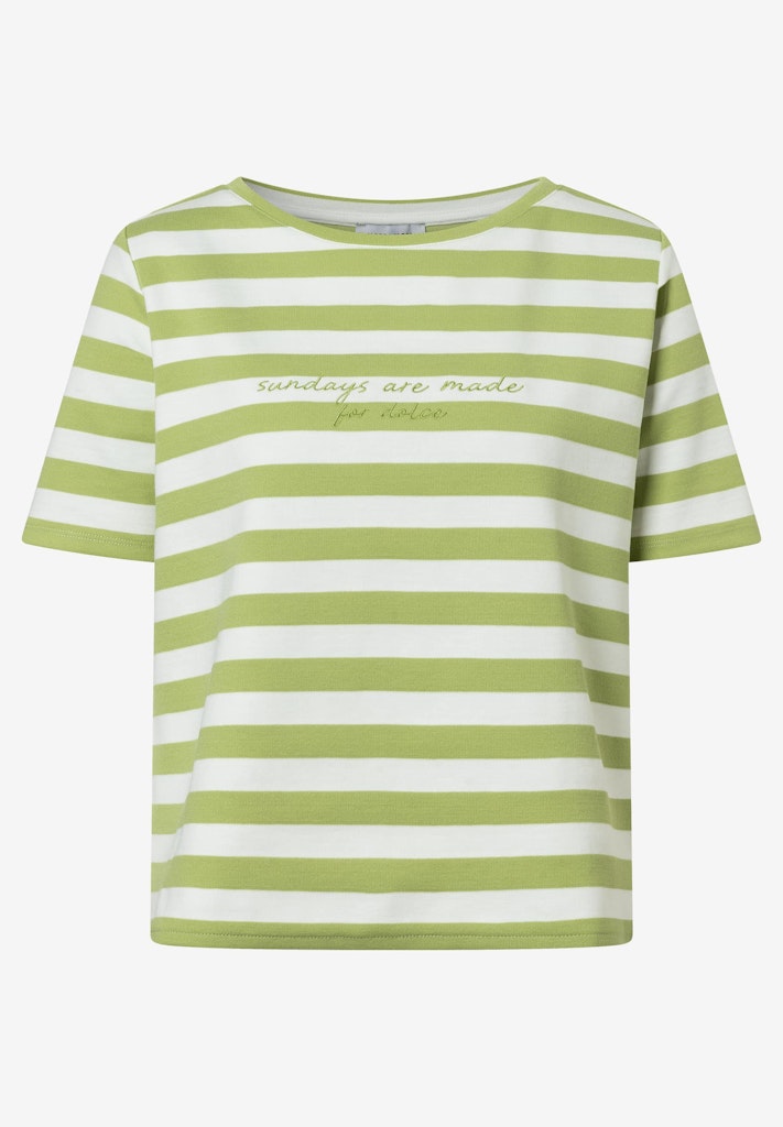61030007 MORE&MORE - Boxy Shirt with Stripes 2603 jersey stripes pistachio