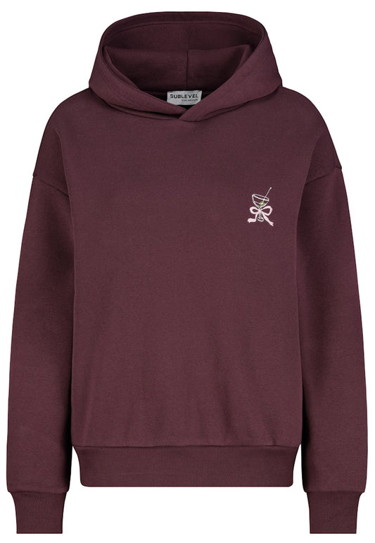 D10600BI02887A AUTHENTIC STYLE wmn - Hoodie mit StatementStick 15400 lambrusco red