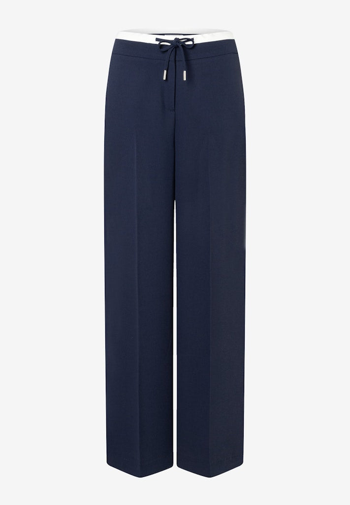 61034008 MORE&MORE - Fluent Twill Wide Leg Pants 0373 classic blue