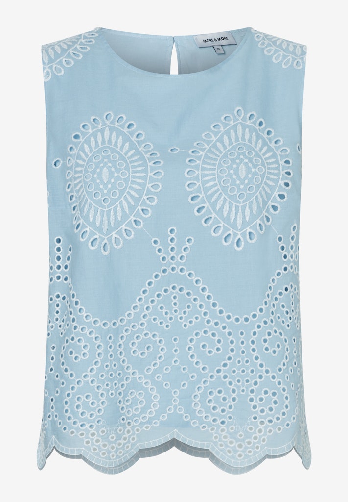 61242082 MORE&MORE - Embroidered Top 2351 colour contrast lace
