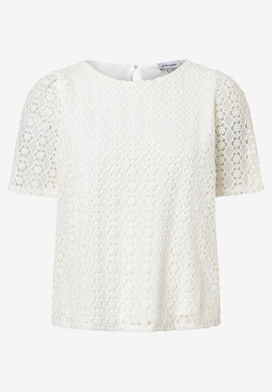 61822487 MORE&MORE - Lace-Shirt 0041 off white