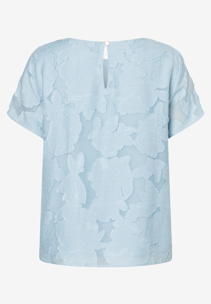 61242081 MORE&MORE - Jacquard Blouse 0351soft cloudblue