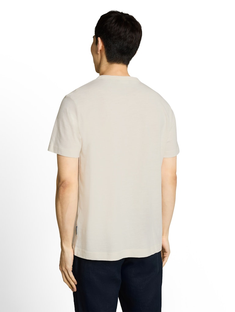 1051175 TOM TAILOR men - T-Shirt mit Print 10348 gardenia white