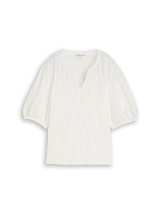 1051206 TOM TAILOR wmn - Blusenshirt mit Spitzendetails 10315 whisper white