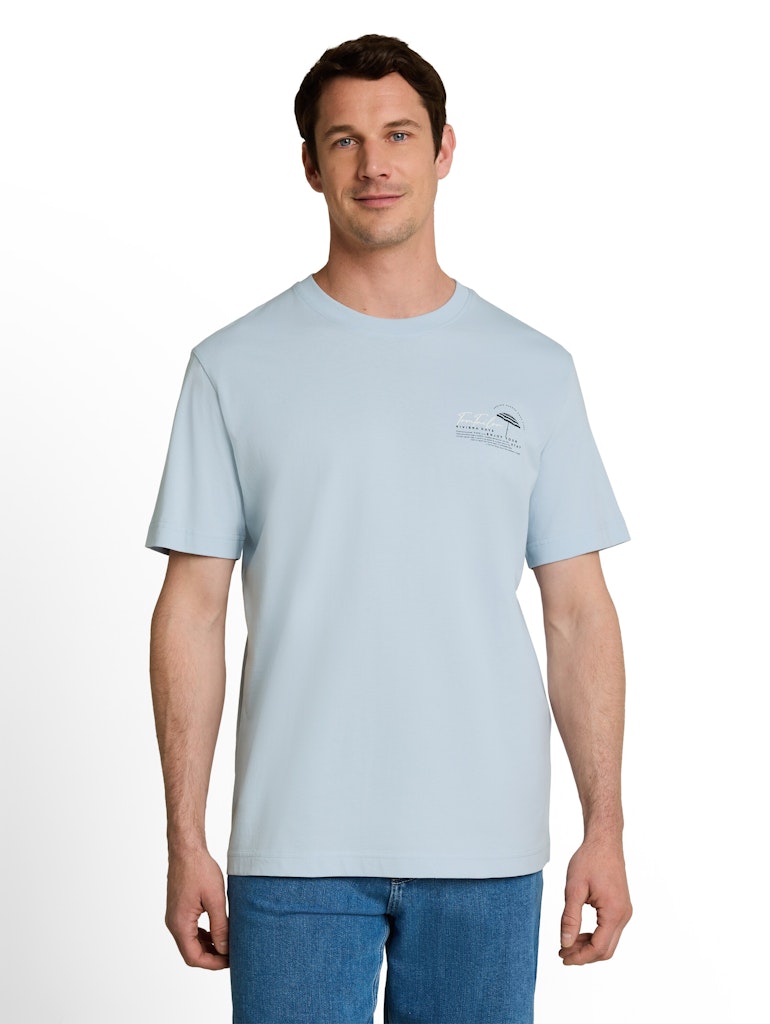 1051158 TOM TAILOR men - T-Shirt 35249 light blue grey