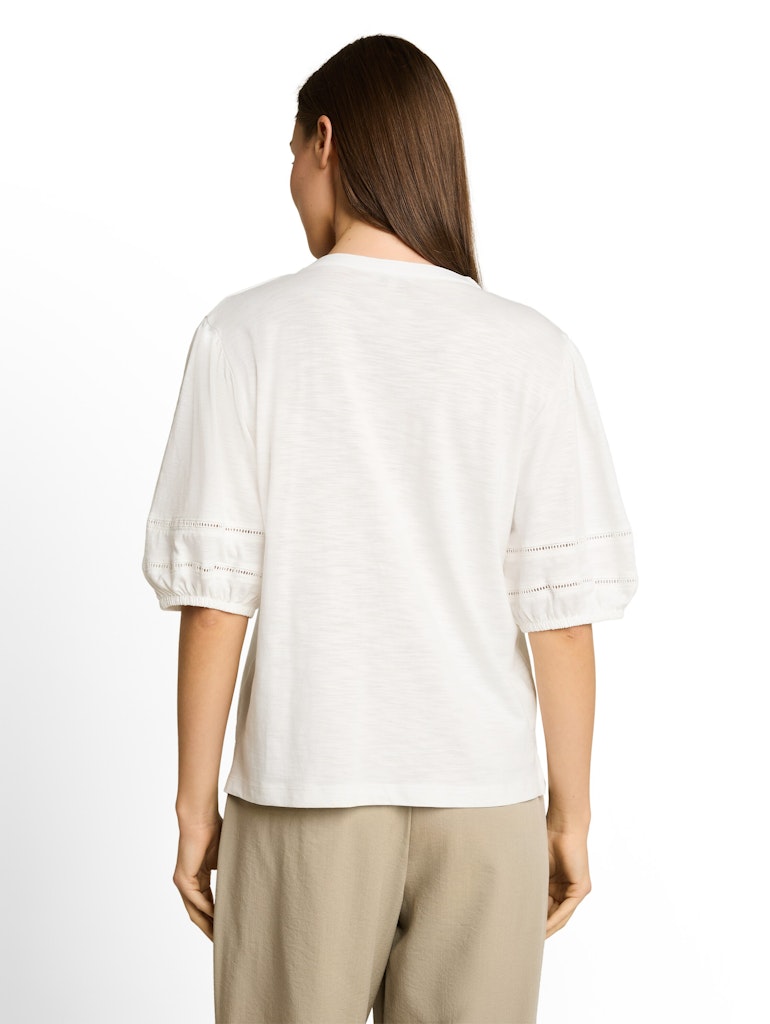 1051206 TOM TAILOR wmn - Blusenshirt mit Spitzendetails 10315 whisper white