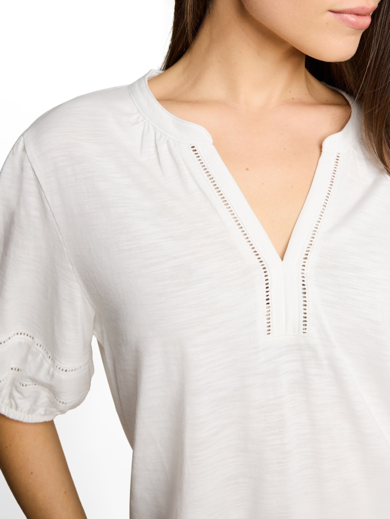 1051206 TOM TAILOR wmn - Blusenshirt mit Spitzendetails 10315 whisper white