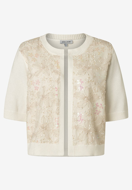 61241281 MORE&MORE - Cardigan with Glitter-Effect 0041 off white