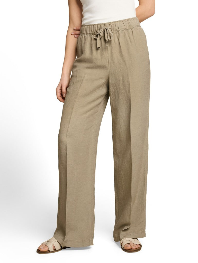 1050573 TOM TAILOR wmn - Loose Fit Hose mit Leinenanteil 11863 silver olive