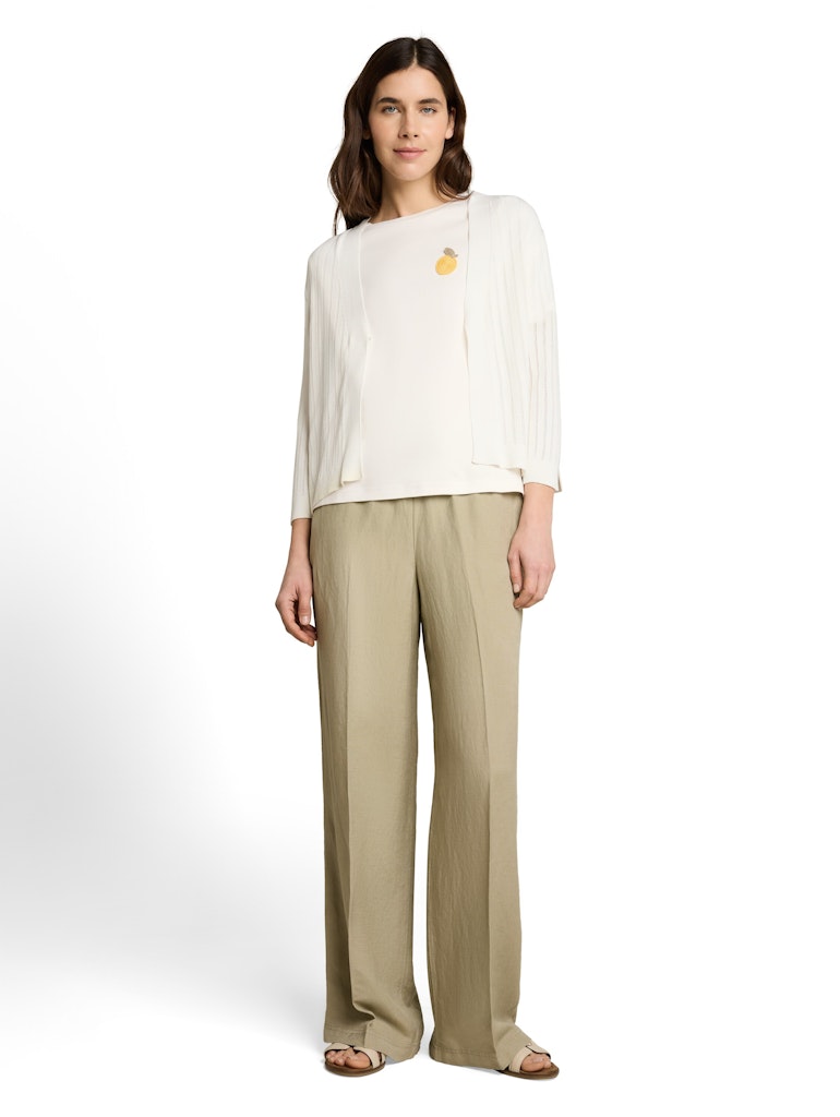 1051200 TOM TAILOR wmn - T-Shirt mit Häkel-Detail 10315 whisper white