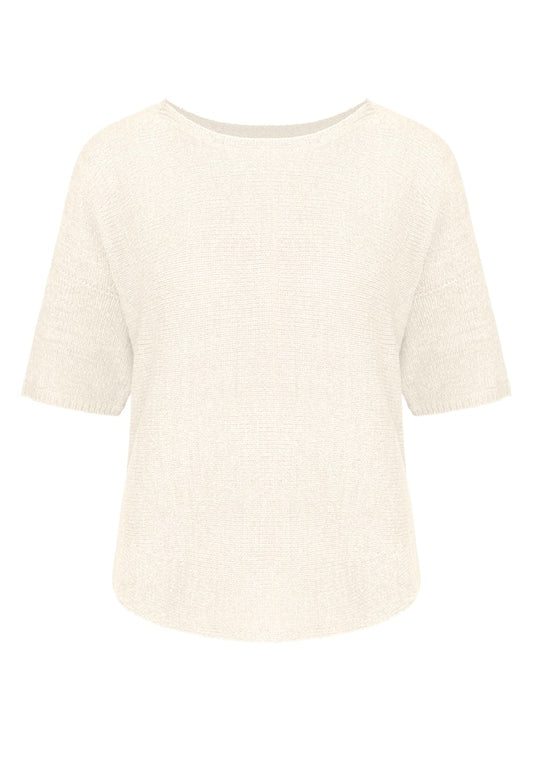 78035 BIANCA - OLINDE Strick T-Shirt 001 white