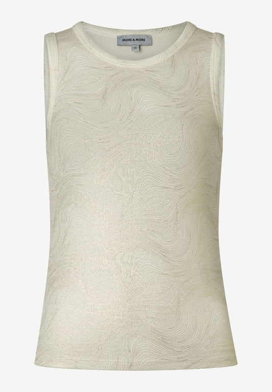 61040067 MORE&MORE - Top with Foil-Effect 2041 placed stripes