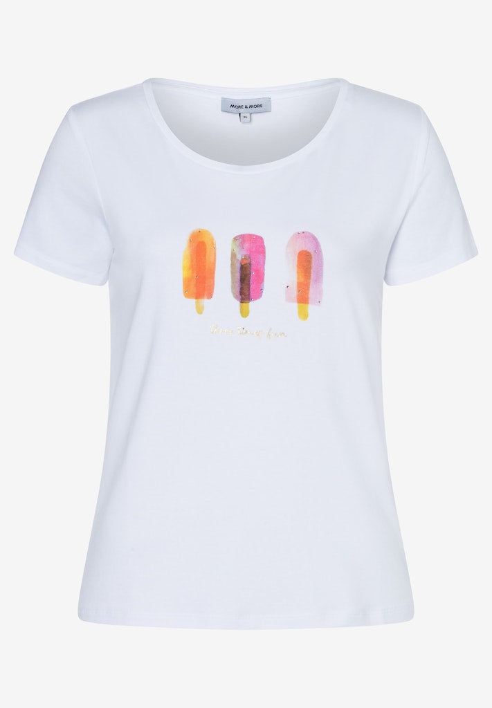 61040053 MORE&MORE - Shirt with 3-Motive Print 0010 white