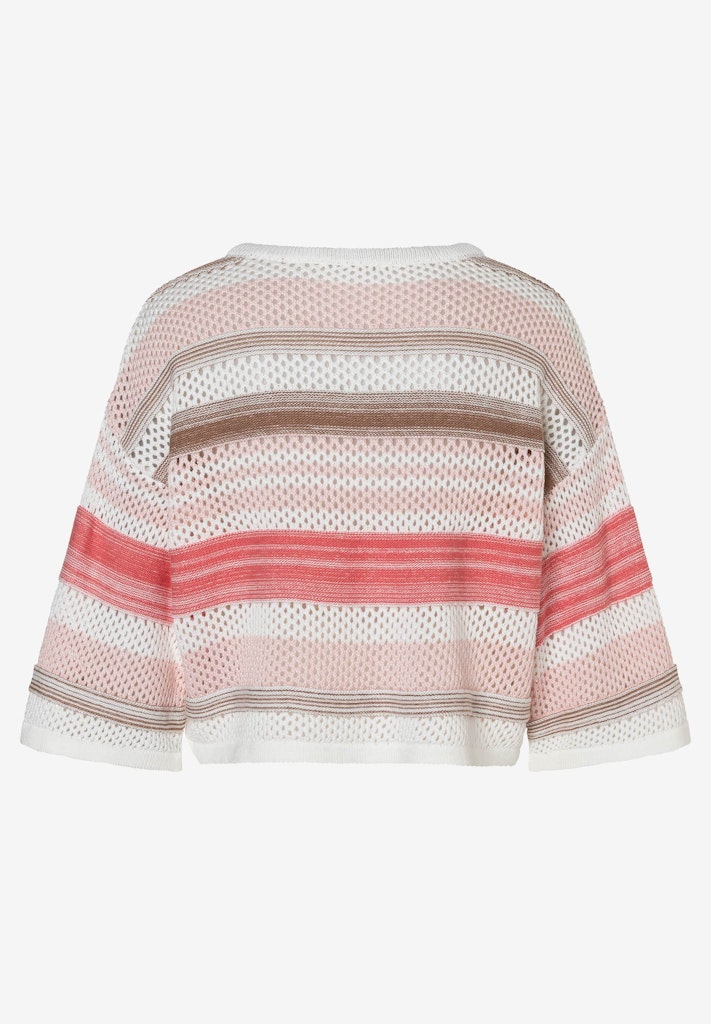61041066 MORE&MORE - Croped Pullover with Stripes 4865 striped knit