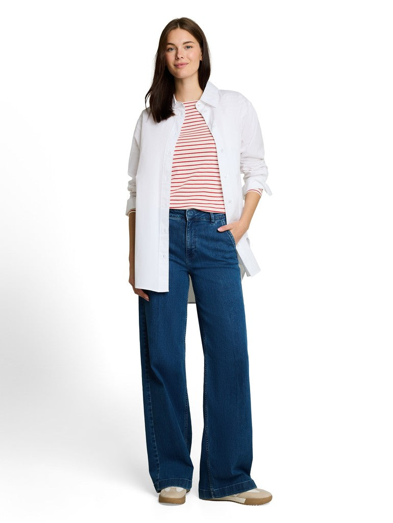 1051234 TOM TAILOR wmn - Longsleeve 40355 red offwhite stripe