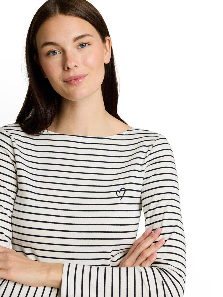 1051234 TOM TAILOR wmn - Longsleeve 40354 navy offwhite stripe