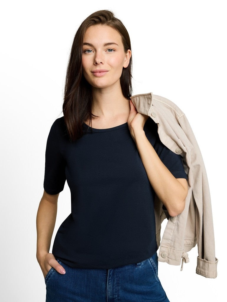 1051232 TOM TAILOR wmn - Basic T-Shirt 10668 sky captain blue