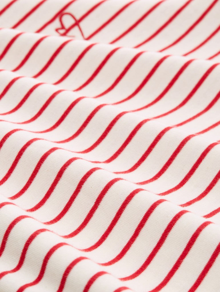 1051234 TOM TAILOR wmn - Longsleeve 40355 red offwhite stripe