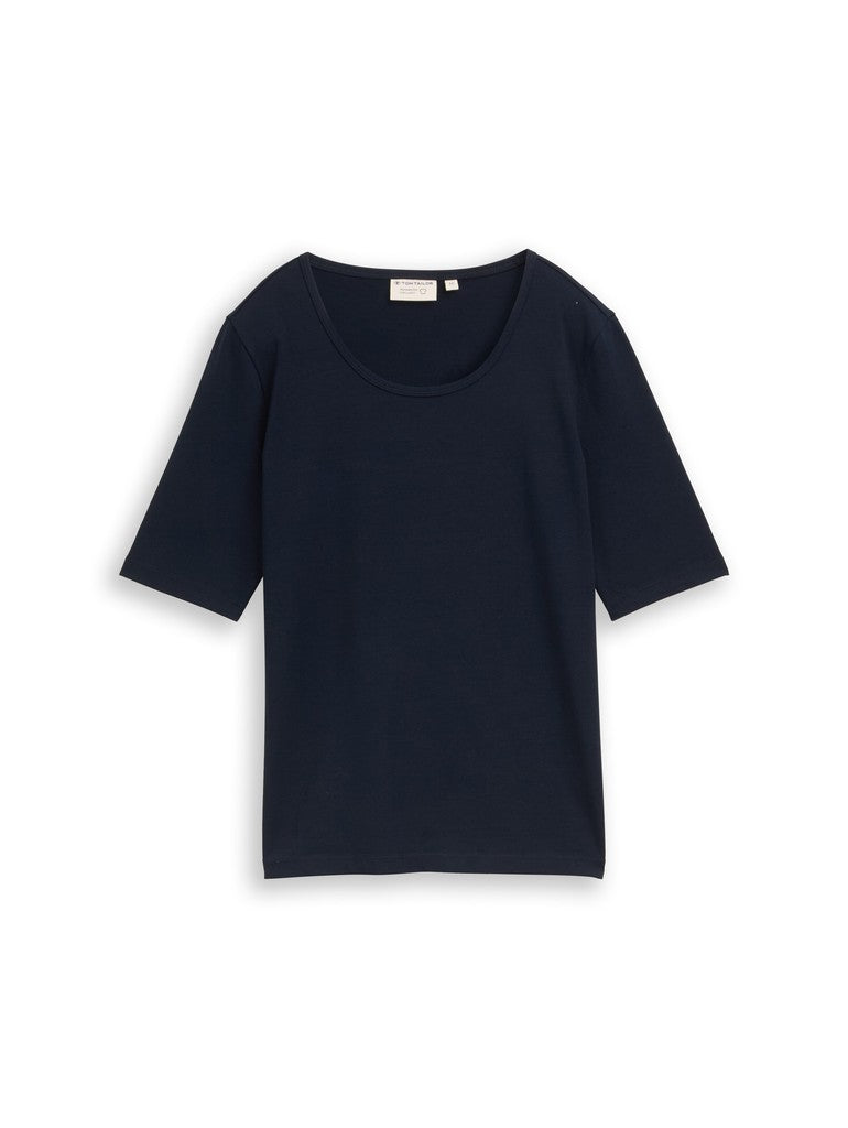 1051232 TOM TAILOR wmn - Basic T-Shirt 10668 sky captain blue