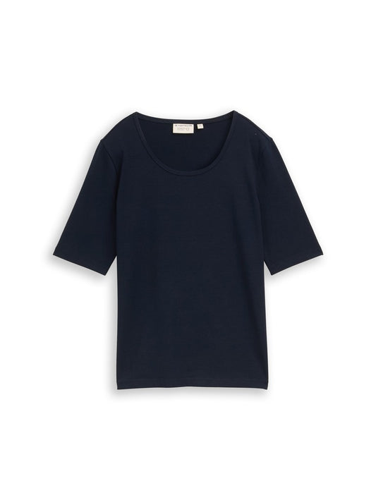 1051232 TOM TAILOR wmn - Basic T-Shirt 10668 sky captain blue