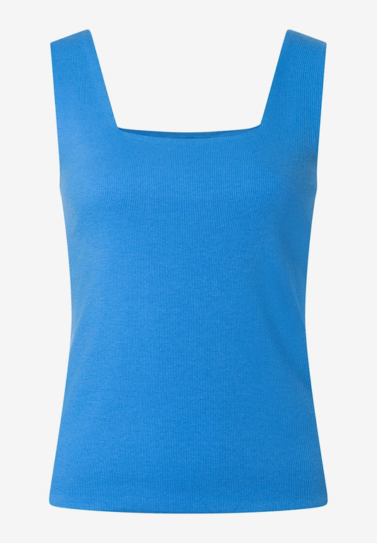 61050017 MORE&MORE - Top with Square-Neckline 0323 happy blue