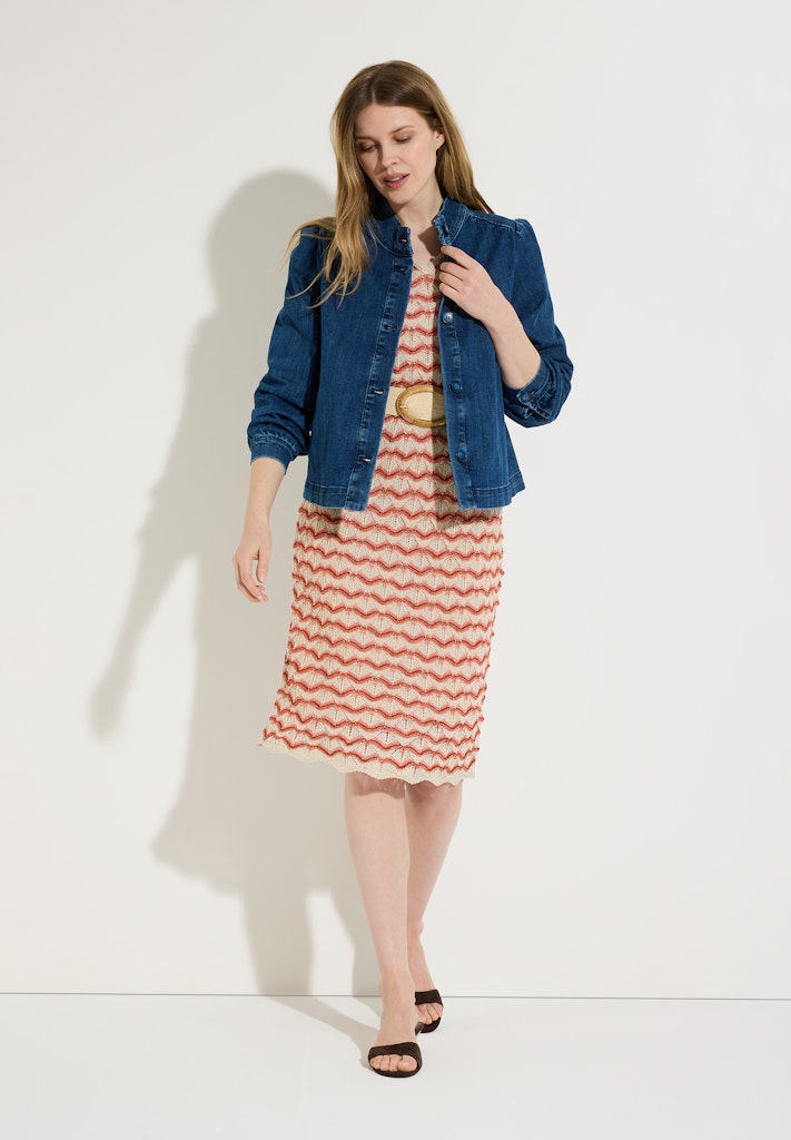 61026252 MORE&MORE - Blue Denim Jacket 0962 middle blue denim