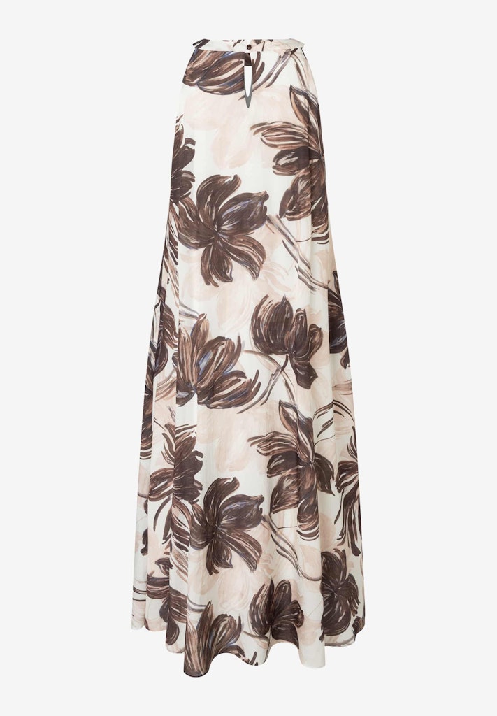 61053002 MORE&MORE - Voile Neckholder Dress 5286 brushstroke flower print