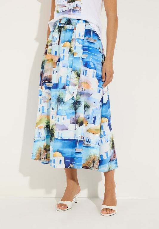 61055002 MORE&MORE - Voile Print Skirt 5323 summer print