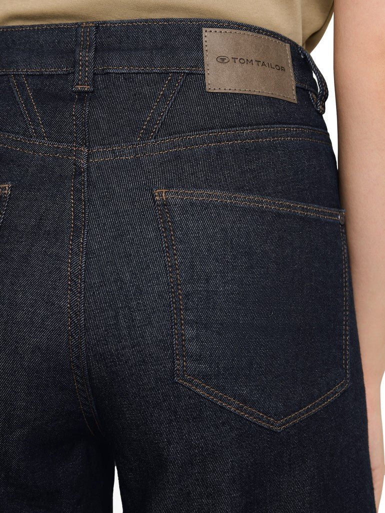 1047855 MADINA - TOM TAILOR wmn - high waist wide leg Jeans 10138 rinsed blue denim
