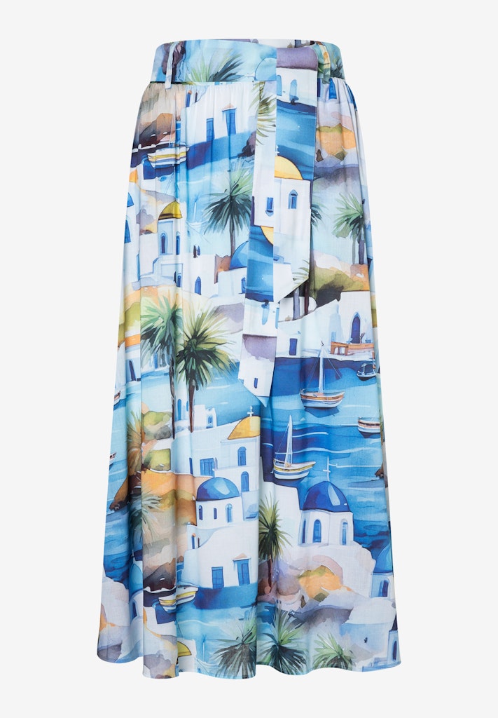 61055002 MORE&MORE - Voile Print Skirt 5323 summer print