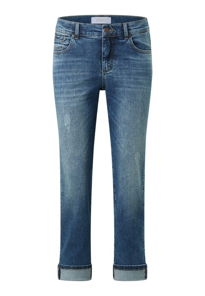 346 DARLEEN GLOW - ANGELS Jeans 3388 mid blue used destroyed
